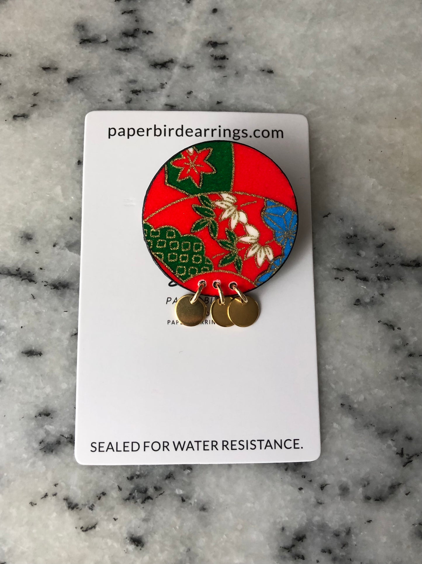 Red & Green Brooch.