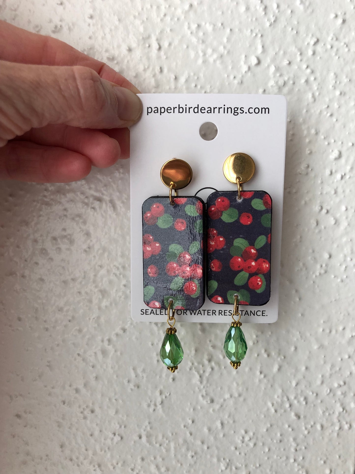 Sweet cherry drop earrings