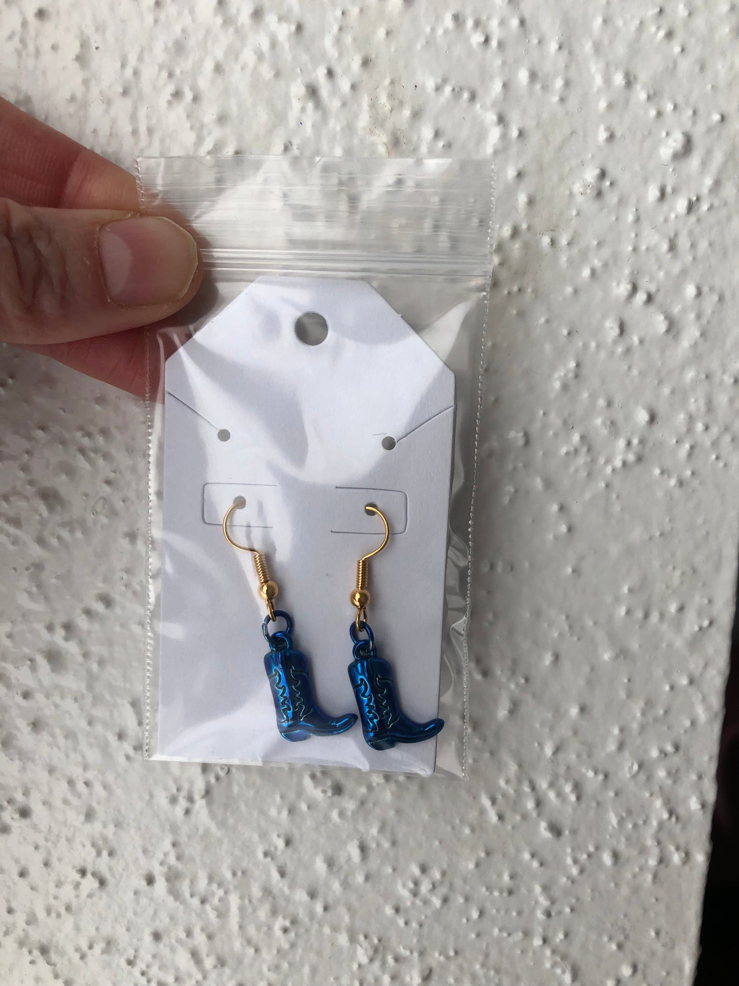 Cowboy boot earrings