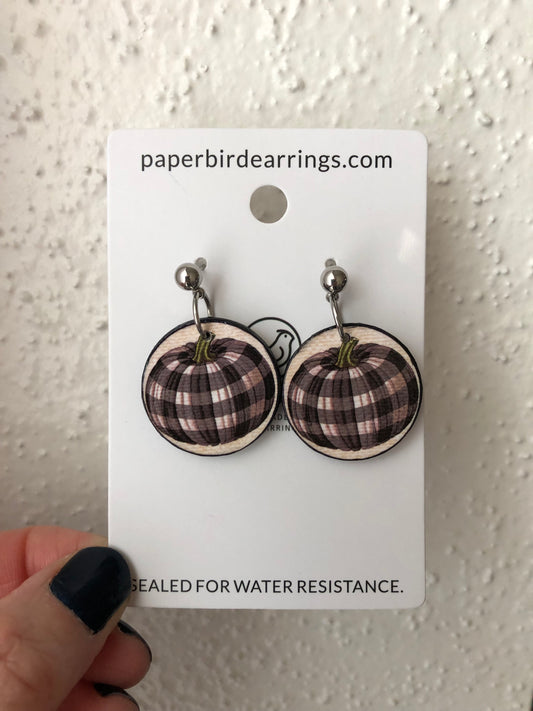 Buffalo plaid pumpkins