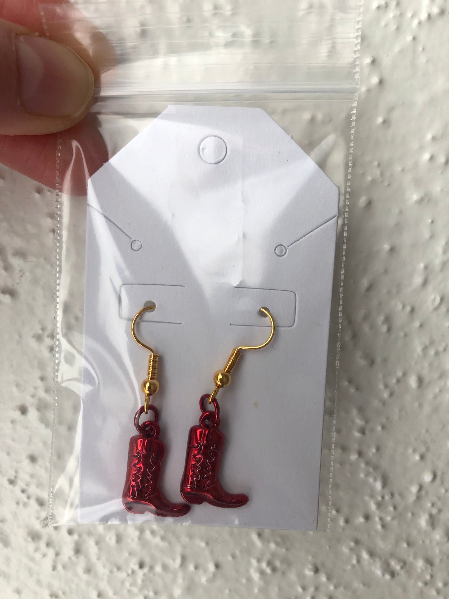 Cowboy boot earrings