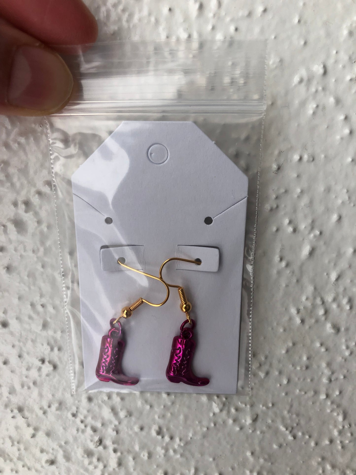 Cowboy boot earrings