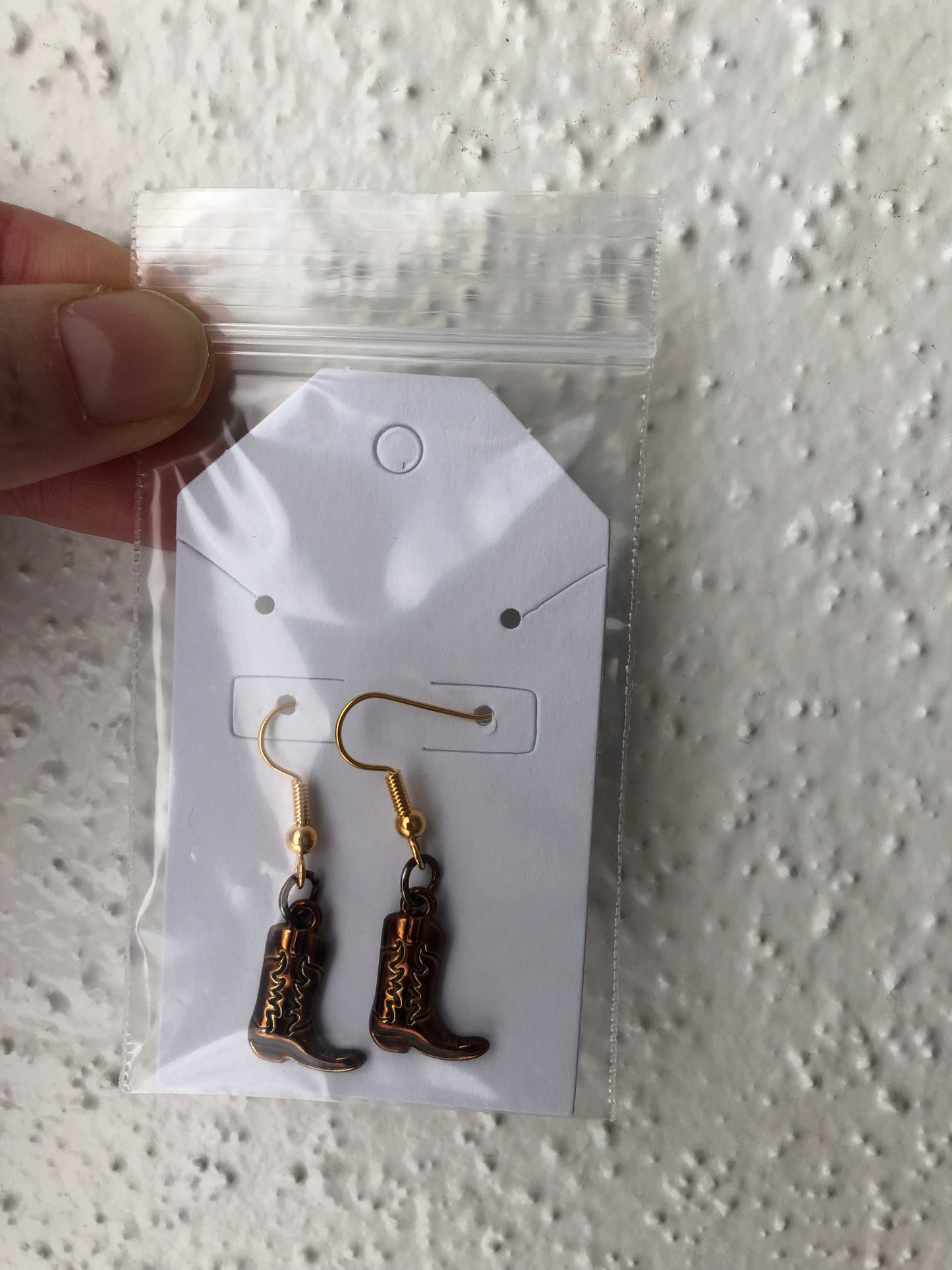 Cowboy boot earrings