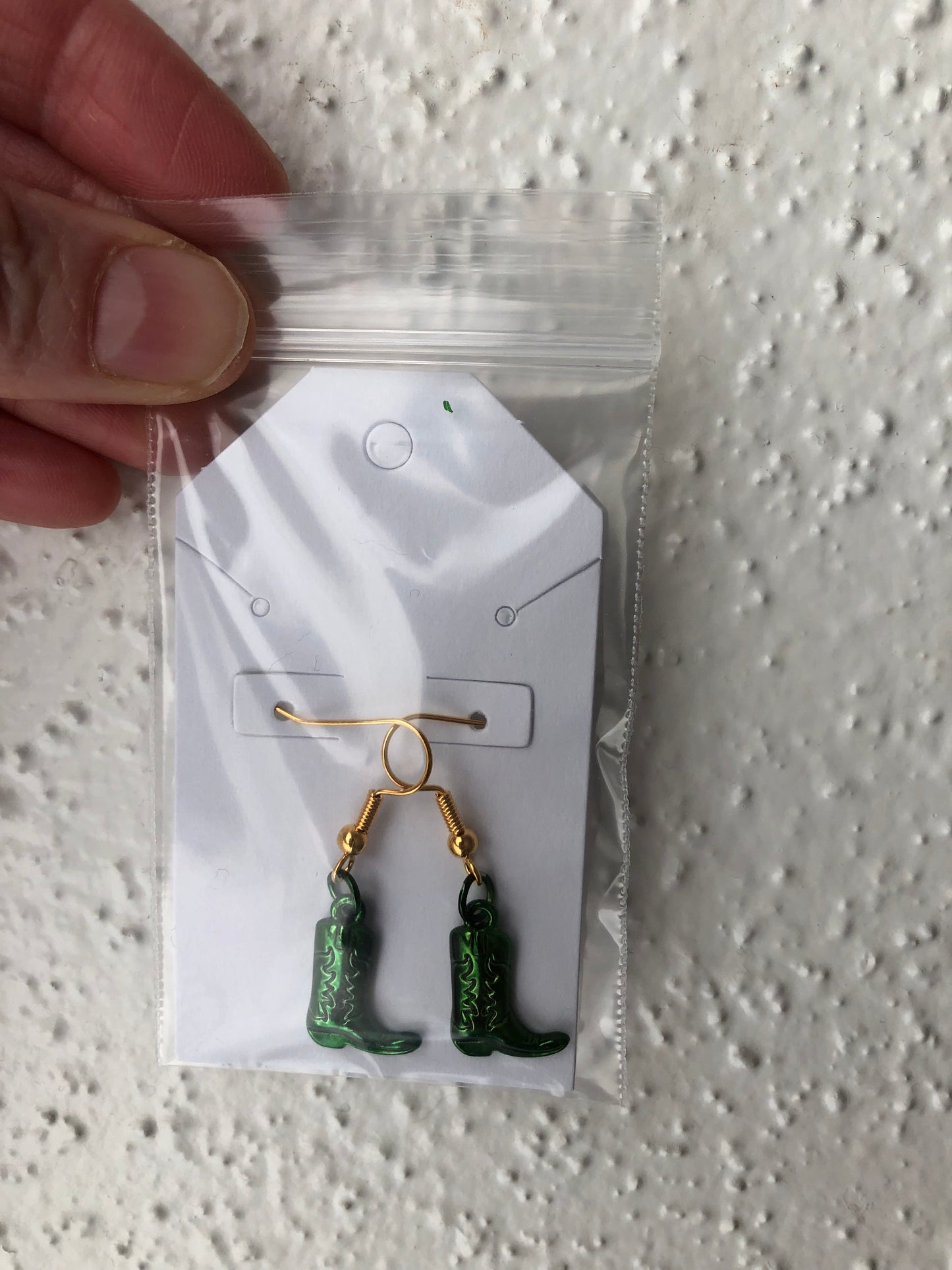 Cowboy boot earrings