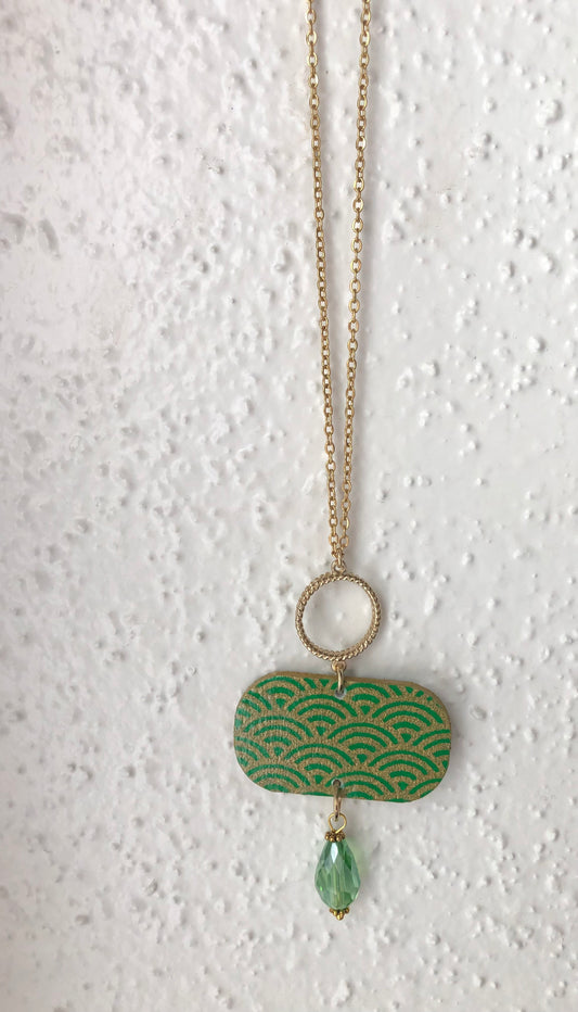 Japanese waves necklace